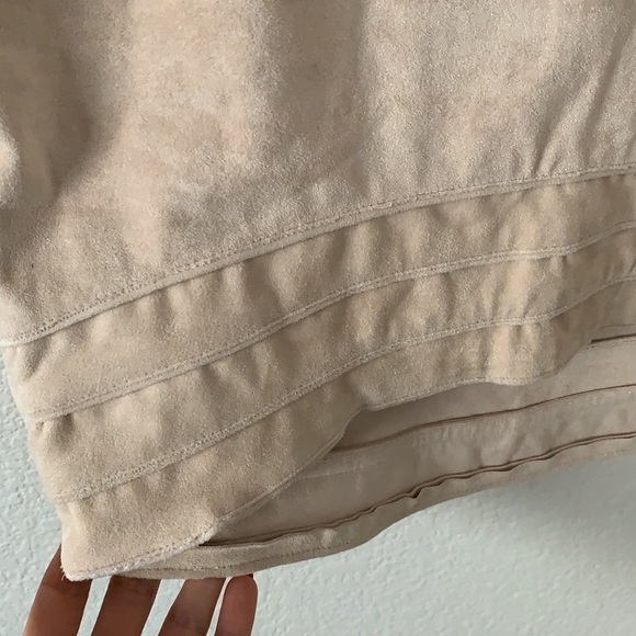 Bebe New Friends Colony Suede Set Skirt & Crop Top - Picture 11 of 15